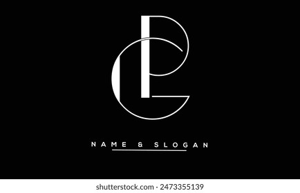 GP, PG, G, P Abstrakte Buchstaben Logo Monogramm