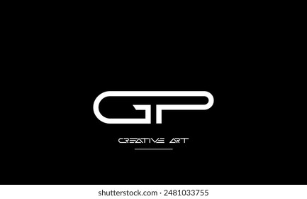 GP, PG, G, P letras abstractas logo monograma