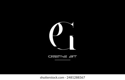 GP, PG, G, P abstract letters logo monogram