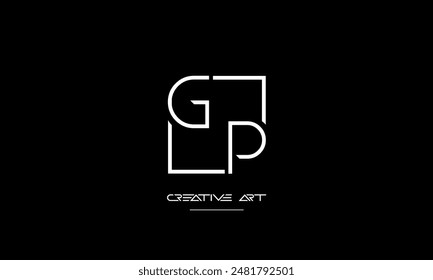 GP, PG, G, P abstract letters logo monogram