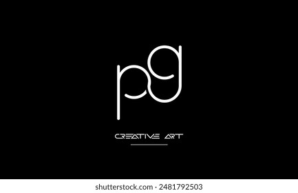 GP, PG, G, P letras abstractas logo monograma