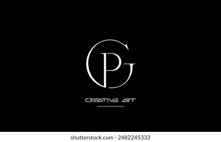GP, PG, G, P abstract letters logo monogram