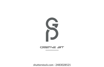 GP, PG, G, P abstract letters logo monogram