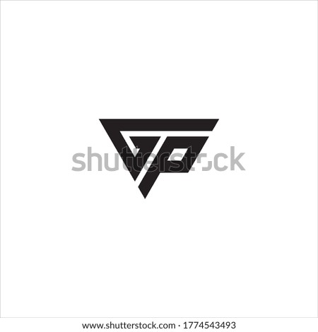 GP or PG letter logo design vector.