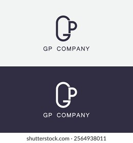 GP or PG letter logo. Unique attractive creative modern initial GP PG G P initial based letter icon logo
