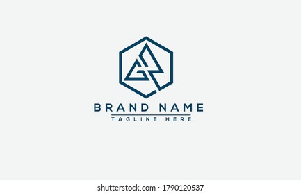 GP, PG Logo Design Template Vector Graphic Branding Element.