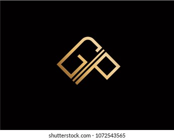 GP square shape Letter logo Design