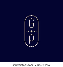 GP wedding lie monogram with high quality professional design that will print well across any print media