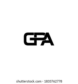 gpa letter original monogram logo design