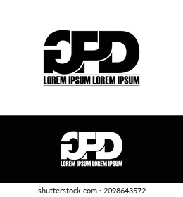 GPD letter monogram logo design vector