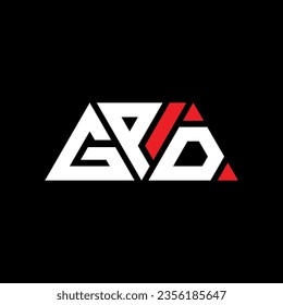 Diseño del logotipo de la letra del triángulo GPD con forma de triángulo. Monograma de diseño del logotipo del triángulo GPD. Plantilla de logotipo vectorial de triángulo GPD con color rojo. Logo triangular de GPD Diseño sencillo, elegante y lujoso.