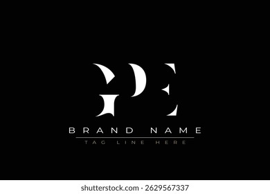 GPE abstract letter logo design. This logo is designed by three abstract letters.