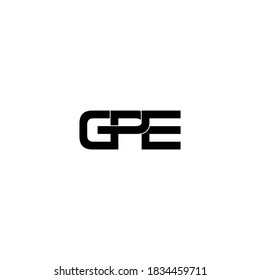 diseño del logotipo original de la letra gpe en monograma