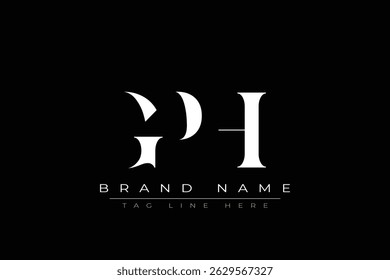GPH abstract letter logo design. This logo is designed by three abstract letters.