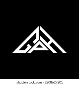 GPH letter logo creative design with vector graphic, GPH simple and modern logo in triangle shape.