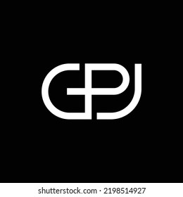 GPJ initial-based vector logo. Three letters combined logo. Suitable for company, brand, personal, name, school, office, law firm, and organization.
