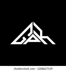 GPK letter logo creative design with vector graphic, GPK simple and modern logo in triangle shape.