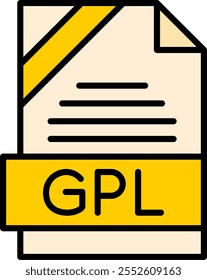 GPL Filled Style Icon Design