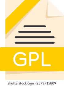 GPL Flat Style Icon Design