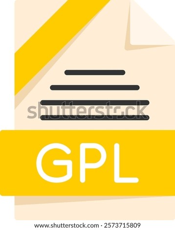 GPL Flat Style Icon Design