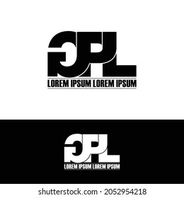 Vector de diseño del logotipo de la letra GPL