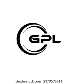 Diseño de logotipos GPL, inspiración para una identidad única. Elegancia moderna y diseño creativo. Marca tu éxito con el impresionante logotipo.