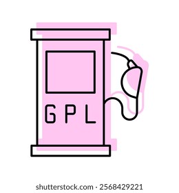 Gpl Station color shadow thinline icon , vector, pixel perfect, illustrator file