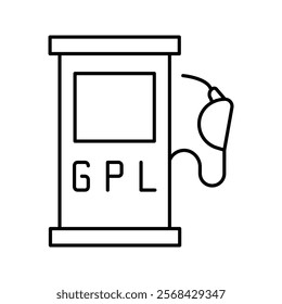 Gpl Station thinline icon , vector, pixel perfect, illustrator file