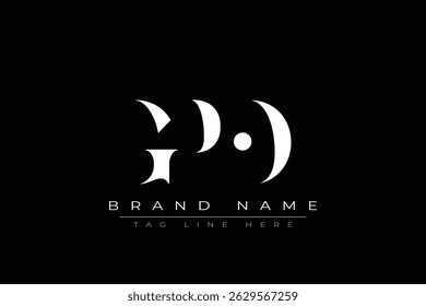 GPO abstract letter logo design. This logo is designed by three abstract letters.