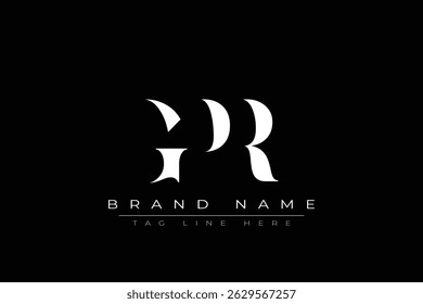GPR abstract letter logo design. This logo is designed by three abstract letters.