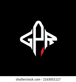 GPR letter logo creative design with vector graphic