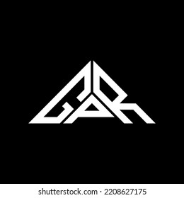 GPR letter logo creative design with vector graphic, GPR simple and modern logo in triangle shape.