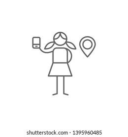 Gps, adventure icon. Element of adventure icon. Thin line icon for website design and development, app development. Premium icon