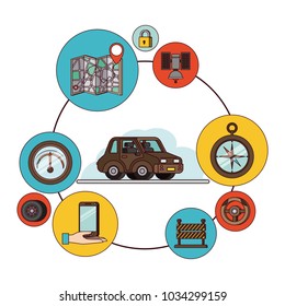 gps application set icons