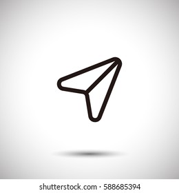 GPS arrow icon. Navigation direction vector