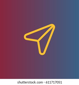 GPS arrow icon. Navigation direction vector