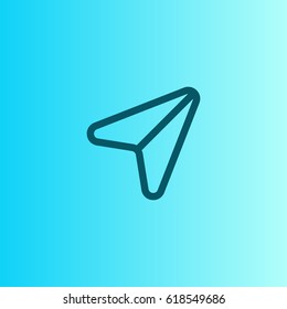 GPS arrow icon. Navigation direction vector