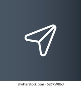 GPS arrow icon. Navigation direction vector
