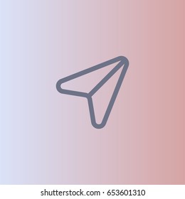 GPS arrow icon. Navigation direction vector