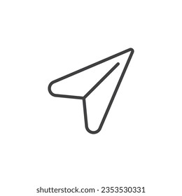 GPS arrow line icon. linear style sign for mobile concept and web design. Navigation cursor outline vector icon. Symbol, logo illustration. Vector graphics