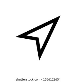 gps arrow line vector single icon