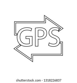 GPS with arrows icon. Element of navigation for mobile concept and web apps icon. Glyph, flat icon for website design and development, app development