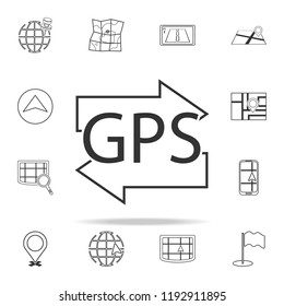 GPS with arrows icon. navigation icons universal set for web and mobile