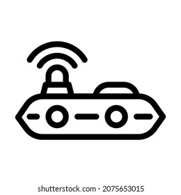 gps beacon line icon vector. gps beacon sign. isolated contour symbol black illustration