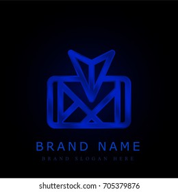 Gps blue chromium metallic logo
