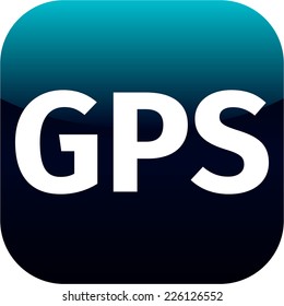 GPS blue icon for phone, internet or web app