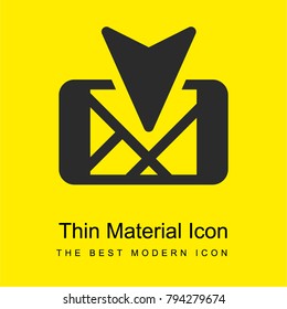 Gps bright yellow material minimal icon or logo design