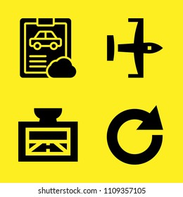 gps, car repair, ultralight and refresh vector icon set. Sample icons set for web and graphic design