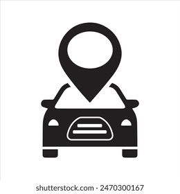 GPS car tracker icon. Vehicle tracking system icon