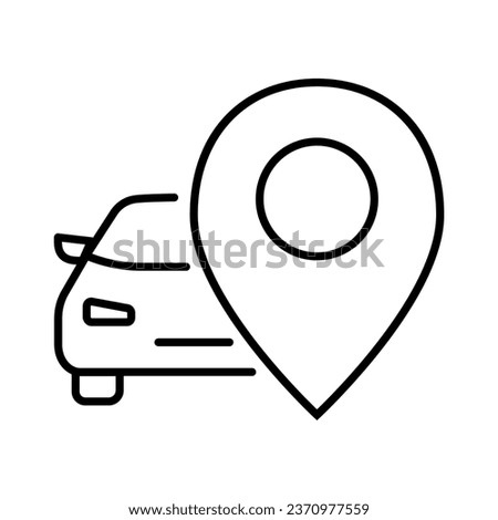 GPS car tracker icon. Vehicle tracking system. Location of a vehicle.
